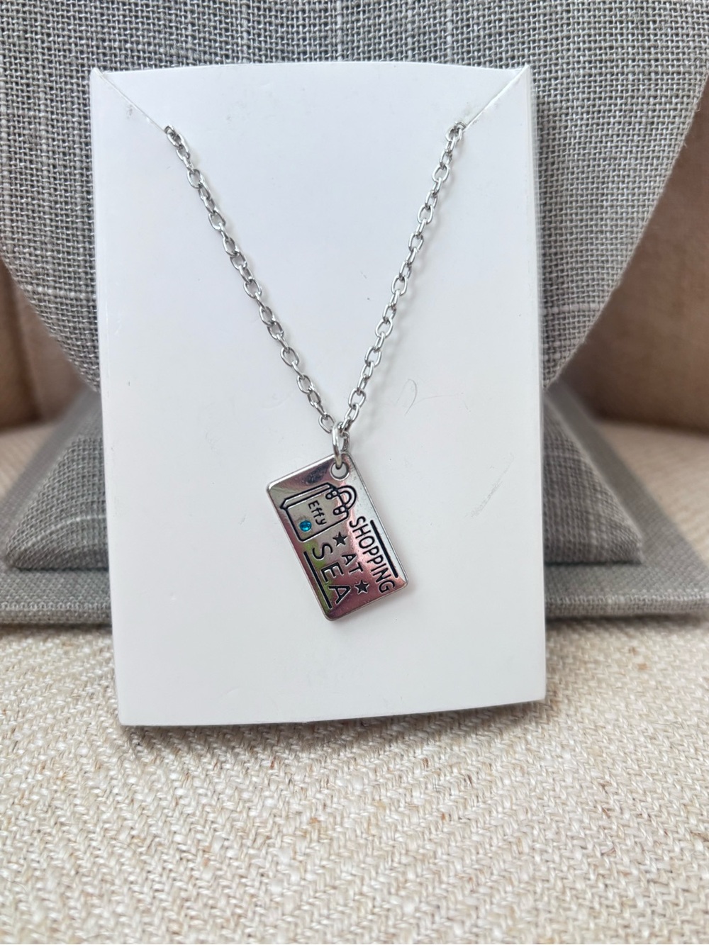 EFFY Silver 'Shopping at Sea' Pendant Necklace - Silver/Blue - 22”